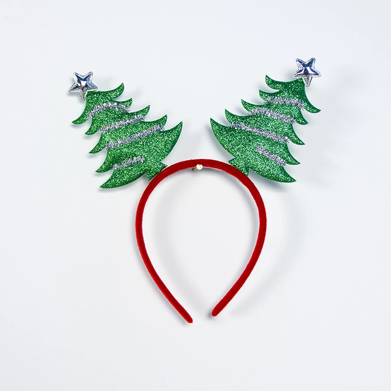 Christmas Headband Santa Xmas Party Decoration Double Hair Band Clasp Head Hoop Hb-1001