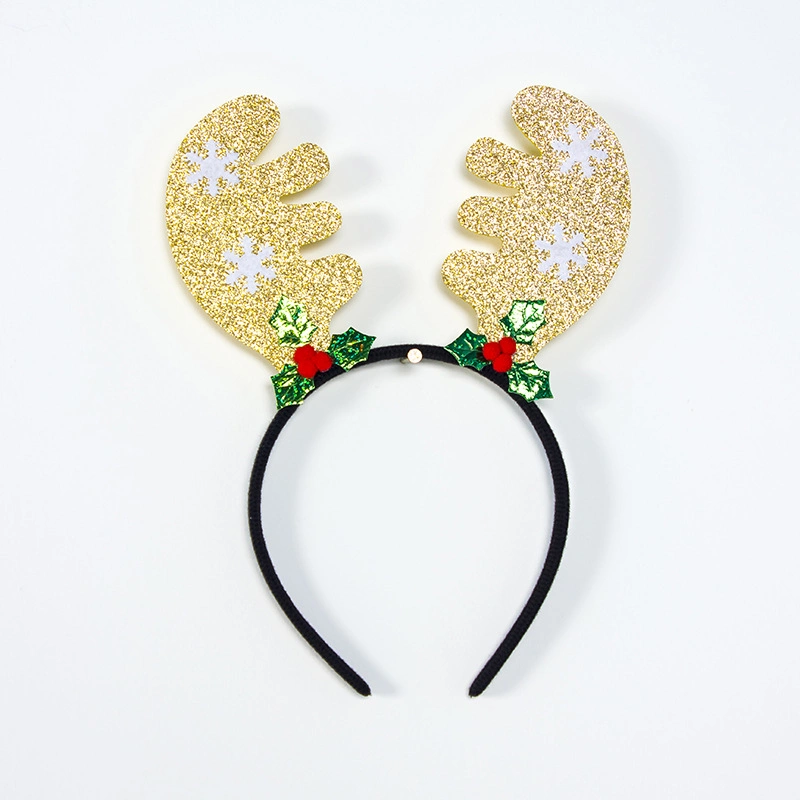 Christmas Headband Santa Xmas Party Decoration Double Hair Band Clasp Head Hoop Hb-1001